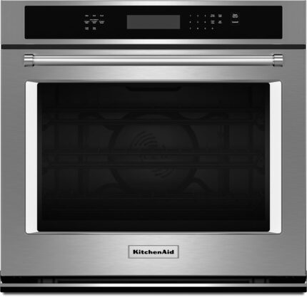 KitchenAid – 30″ Built-In Single Electric Convection Wall Oven – Stainless steel