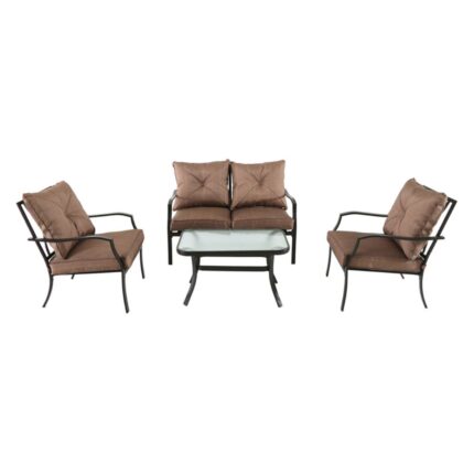 Hanover Outdoor Palm Bay 4 – Piece Patio Set in Copper Brown