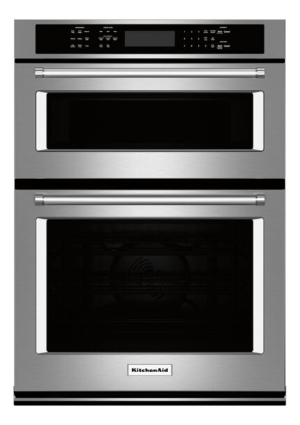 KitchenAid – 30″ Single Electric Convection Wall Oven with Built-In Microwave – Stainless steel